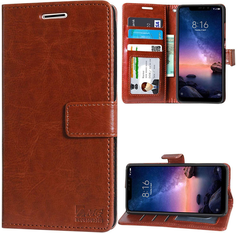 DMG Flip Cover for Mi Redmi Note 6 Pro(Brown) DMG Flip Cover for Mi Redmi Note 6 Pro(Brown)
