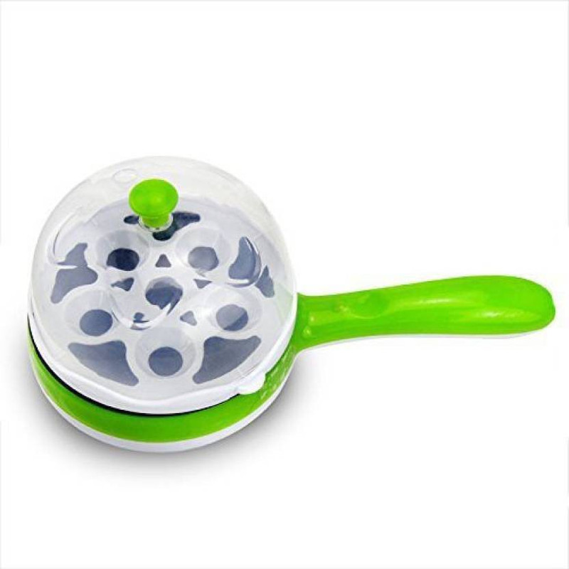 LS Letsshop Electric Mini Non stick Frying Pan with Steam Egg Boiler for Outdoor Home Kitchen Egg Cooker(7 Eggs)