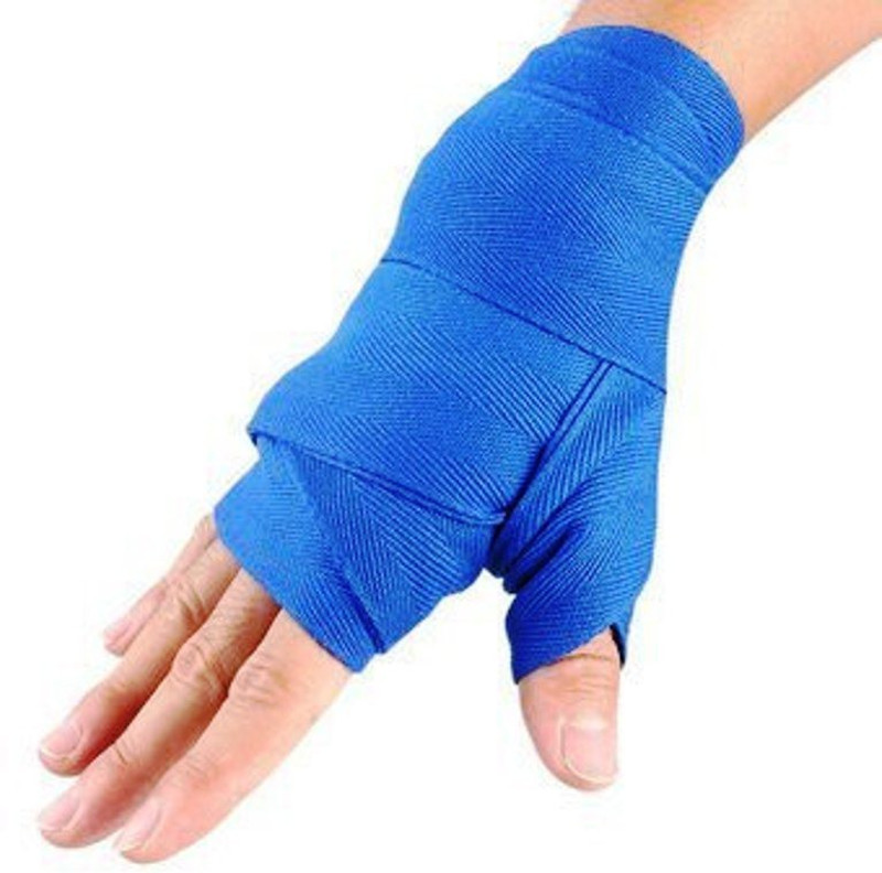 Kemket Boxing Hand Wraps Bandages Martial Art Wrist Fist Hand Support(Blue)