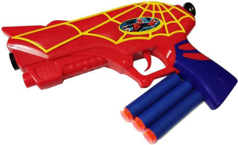 shibu spider man gun with darts in red(Red)