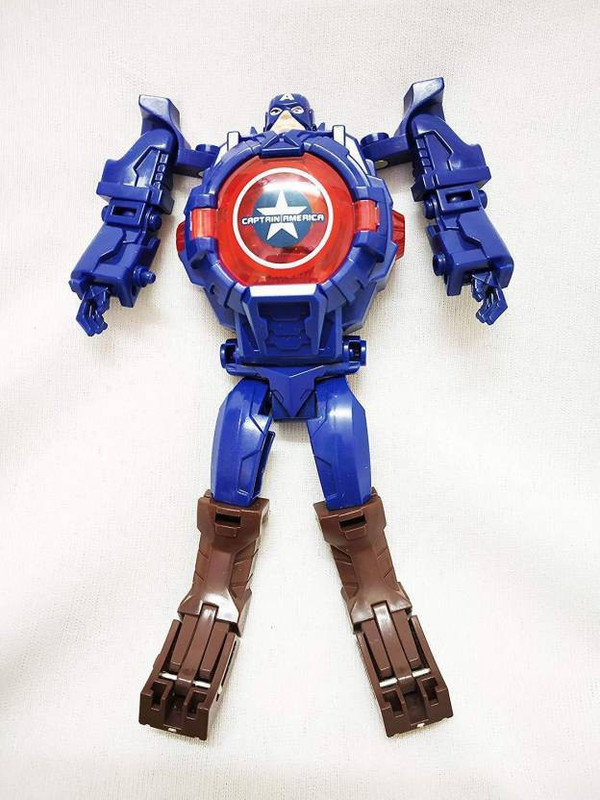 galaxies Transformer Robot Toy Convert to Digital Wrist Watch (Comic character)(Multicolor)