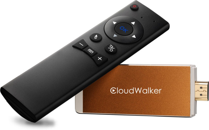 cloudwalker Smart Android Stick with Air Mouse Media Streaming Device(Gold)