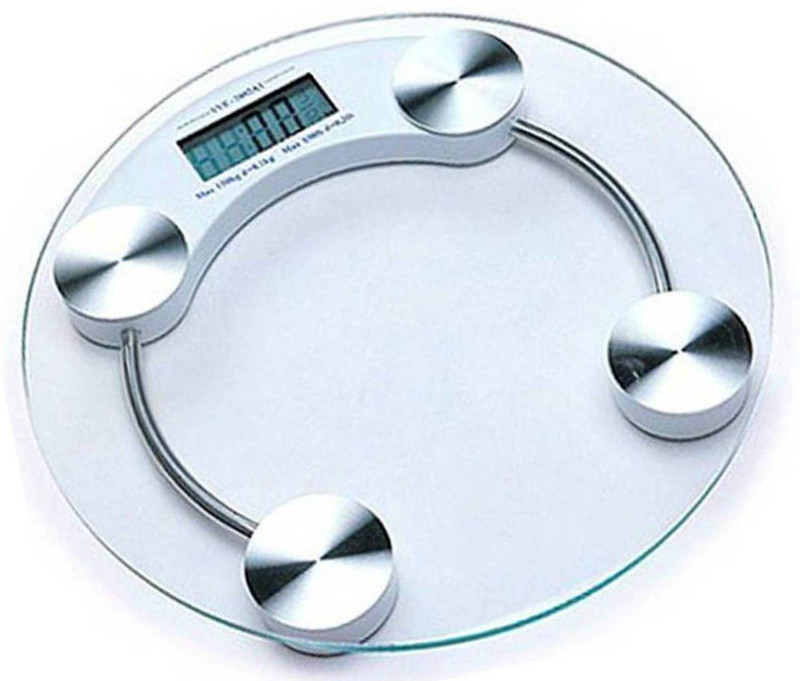 Zelenor Thick Tempered Glass Electronic Digital Personal Bathroom Health Body Weight Weighing Scale (White) 2003A Weighing Scale(White)