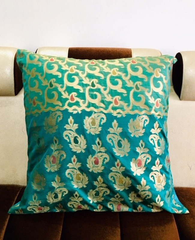handmade pledge Motifs Cushions Cover(61*61, Green)