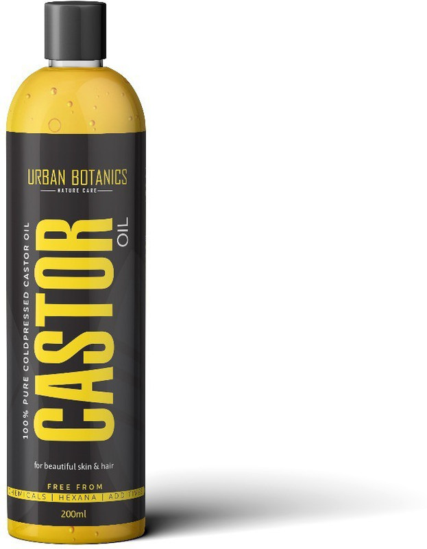 urbanbotanics Cold-Pressed Castor Oil For Hair Growth | 200ml |100% Pure & Organic | For Moisturizing, Healing, Dry Skin, Nail Care, Eyelashes (Hexane-Free) Hair Oil(200 g)