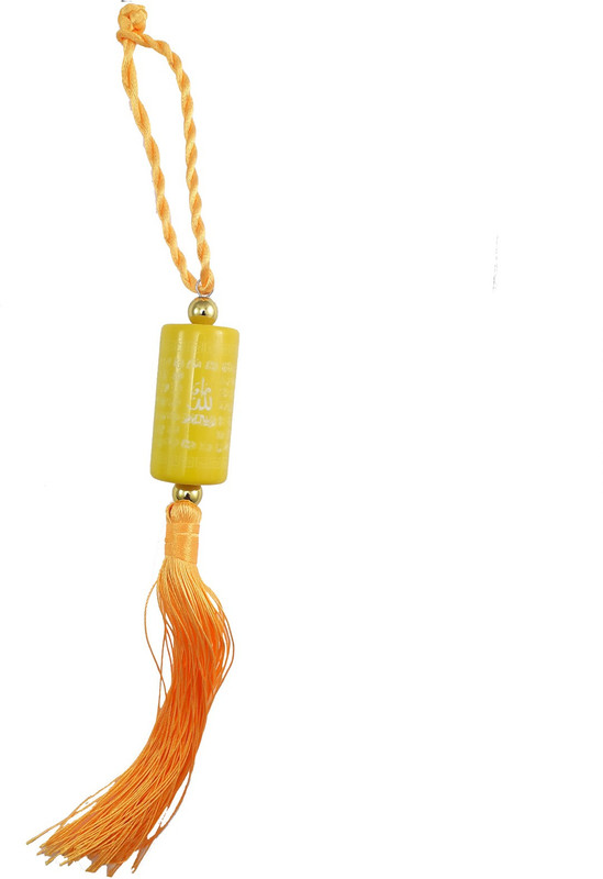 chungroo Ajmer Sharif Ramadan Gift Allah Engraved Car Hanging Decor Hadiya with Free Alla 786 Coin Decorative Showpiece  -  3 cm(Crystal)