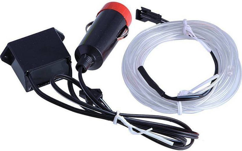 Roy Imaging Wire Car Interior Light Ambient Neon Light for Cars 5 Meter Roll (Ice Blue, Pack of 1) Car Fancy Lights(Blue)