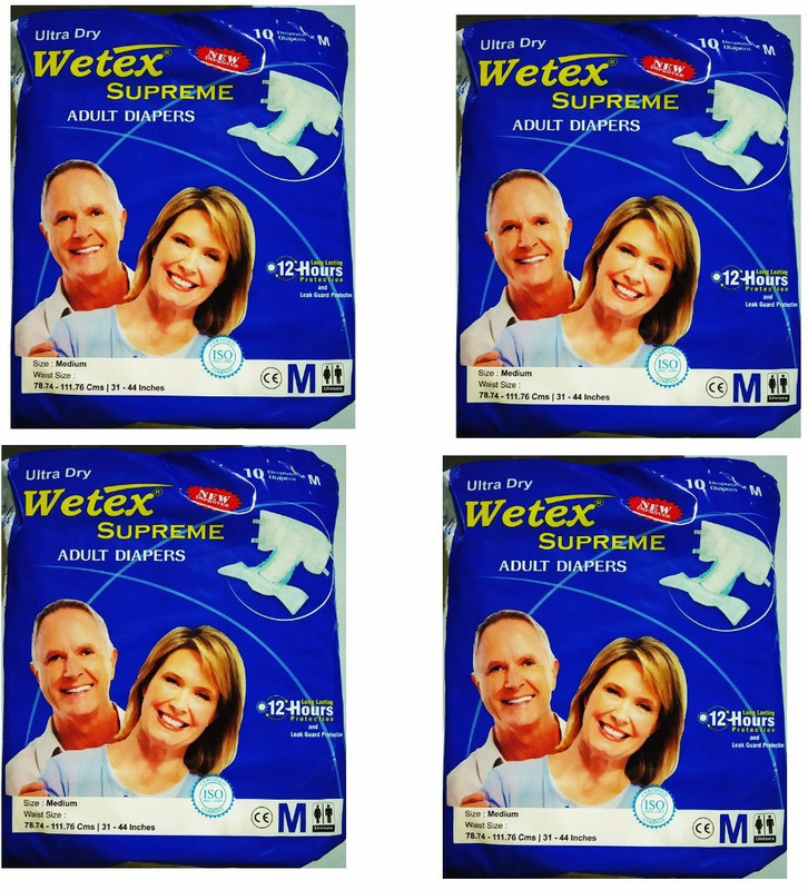 wetex DIAPER Adult Diapers - M(40 Pieces)