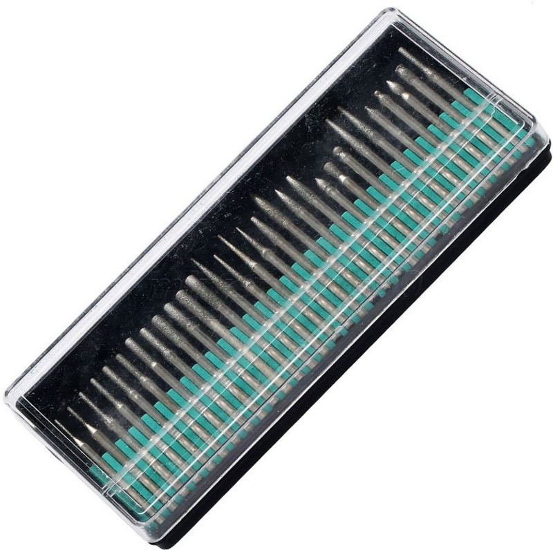 uptodateprouducts GB-30 30PCS Hot Diamond Burr Bits Drill Kit For Engraving Carving Card Grinding Tool Set