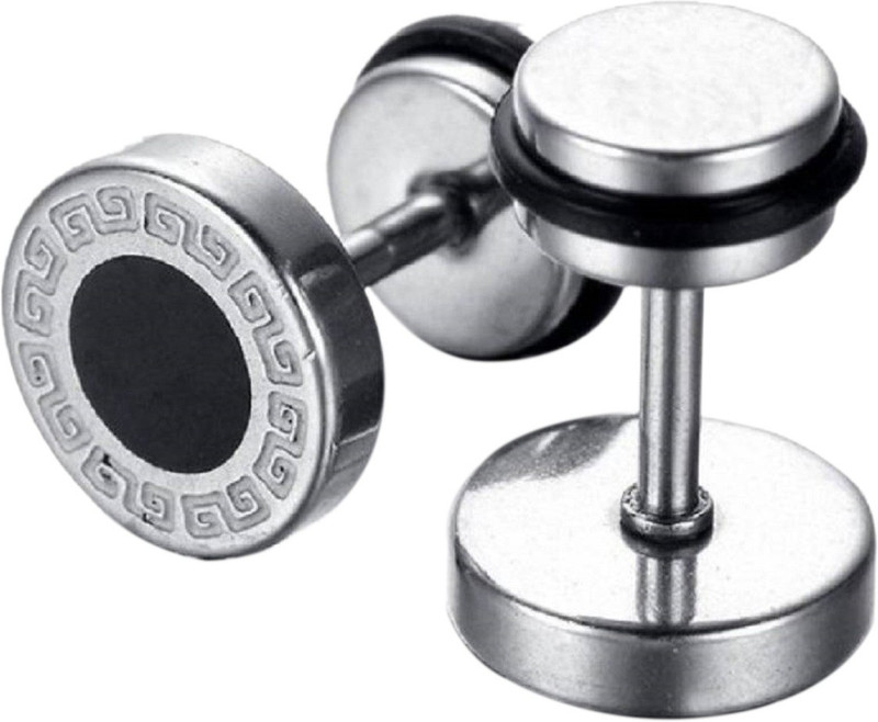 lana vels Punk Rock Ear Plug CV Steel Stud Earring