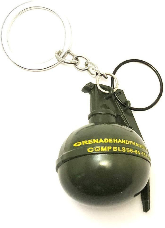 imperium bizz PUBG Game Battleground Hand Frag Grenade Green Colour Metal Keychain Keyring Key Chain