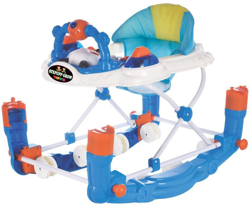 stepupp grow Musical Walker & Rocker With Parent Rod(Blue)