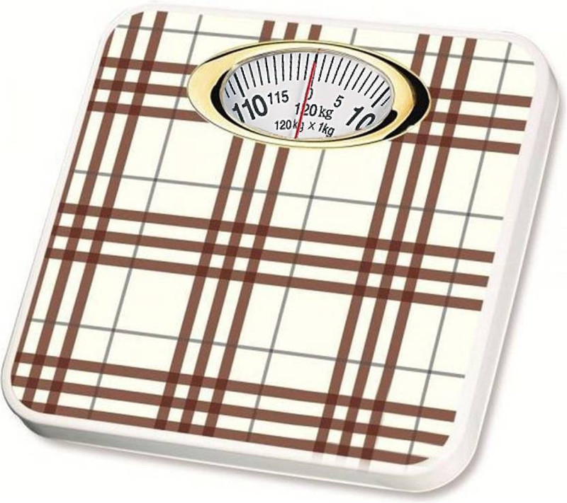 Manogyam analog up to 120 kg Weighing Scale(brown& WIHTE)