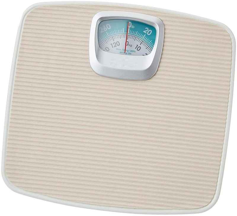 Rorian Virgo Analog Weight Machine For Human Body, Capacity 130Kg Mechanical Manual Analog Weighing Scale(White)