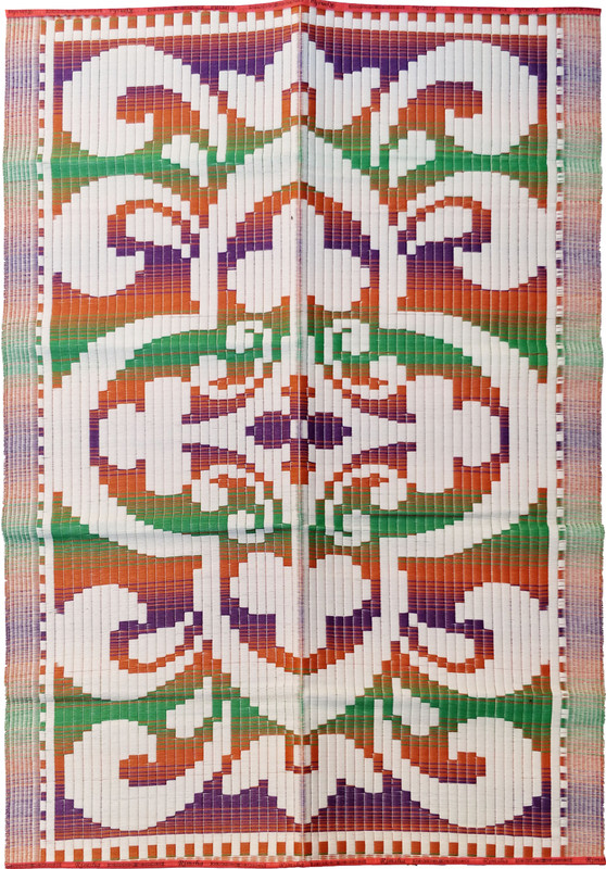 clarkia Multicolor Plastic Carpet(120  X 180)