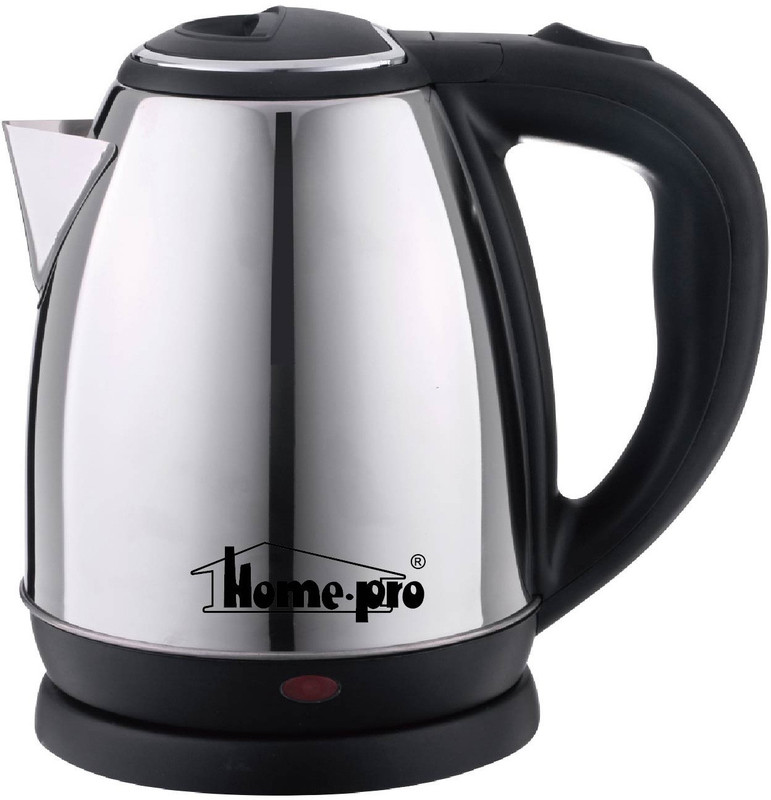 Homepro Stainless Steel Electric Kettle 1.5 litres (1500Watts) Electric Kettle(1.5 L, Silver, Black)