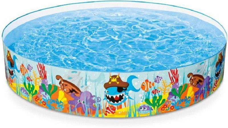 indmart 4 Feet Kids Water Pool Bath Tub Swimming Pool Bath Requires no air Inflatable Swimming Pool(Multicolor)