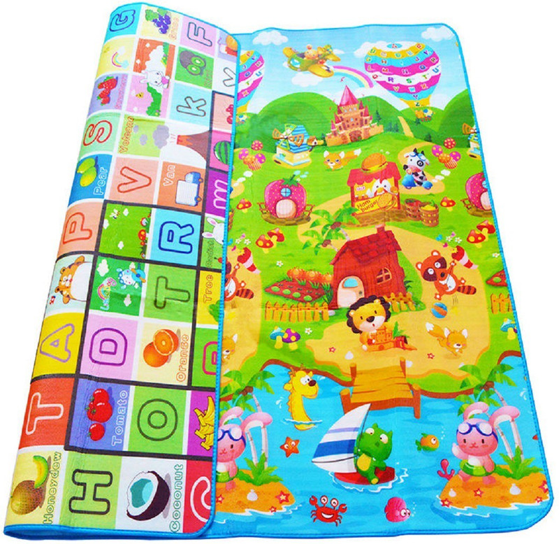 lycus Microfiber Baby Play Mat(Multicolor, Free)