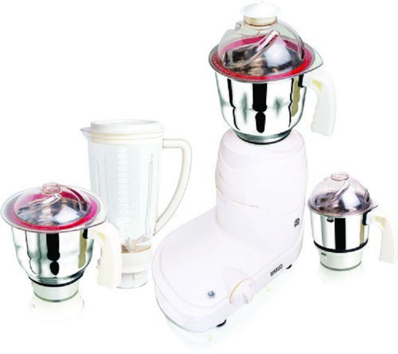 SPECTRA 2 years BRAVO HEAVY DUTY MOTOR ISI 750 Mixer Grinder(ivory, 4 Jars)