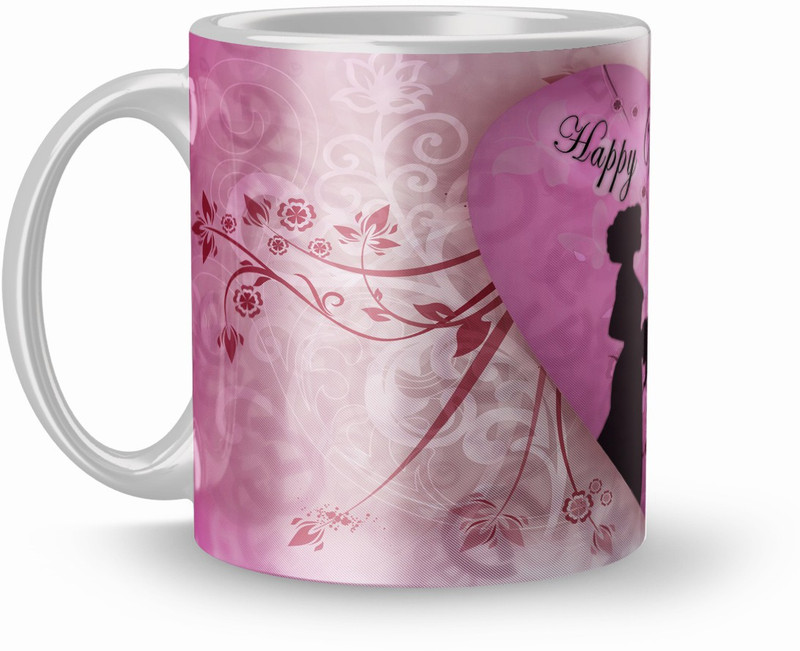 dreamcart Cute Couple Valentine Special 320 Ml Gift For BF 1284 Ceramic Mug(320 ml)