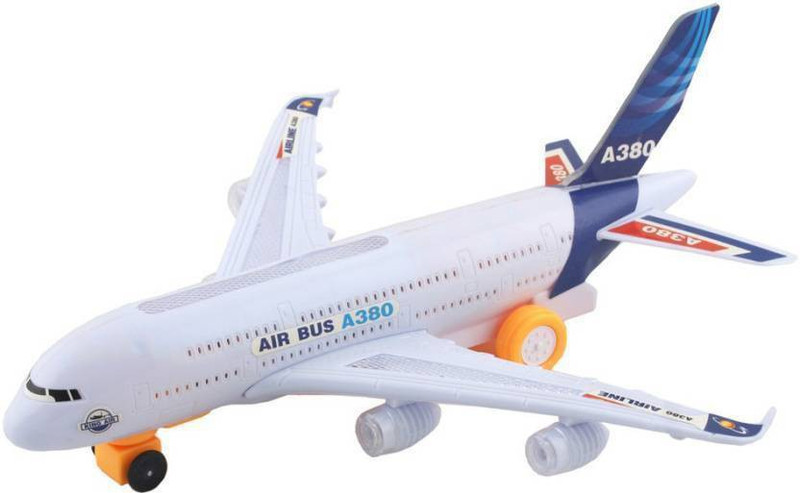 knk toys Airbus A380 Airplane musical and lighting toy for kids(Blue, White, Pack of: 1)