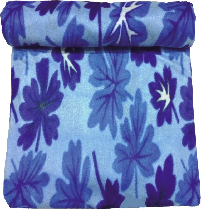 dua fashion hub Blue Razai Cover Wool Batting(80 inch x 90 inch)