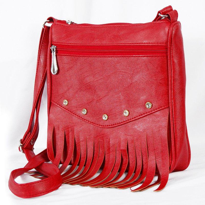 sparklyy Diamond Fixed Sling Bag Red Sling Bag