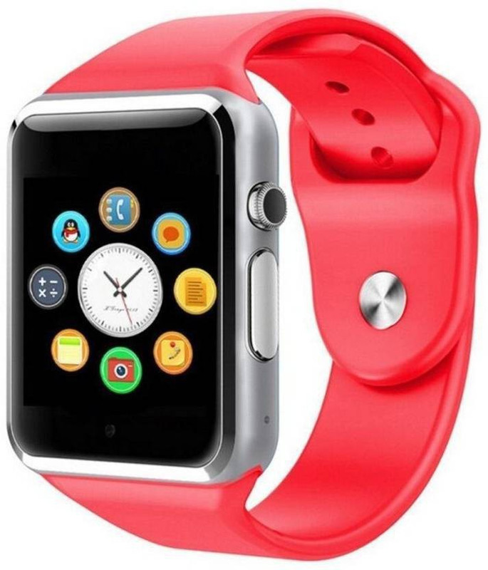 smooni a1_red smae phone Red Smartwatch(Red Strap Regular)
