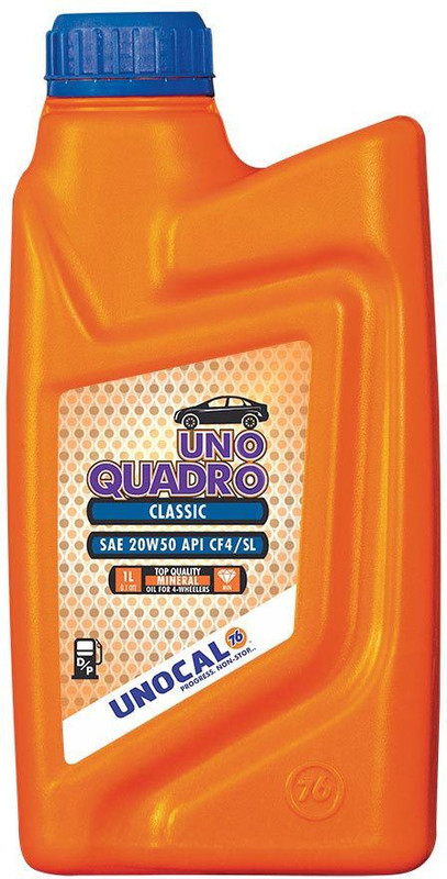 unocal76 1 LTR UNO QUADRO SAE MG 20W50 API CF4/SL FILLED PACK 1 LTR UNO QUADRO SAE MG 20W50 API CF4/SL FILLED PACK Engine Oil(1 L)