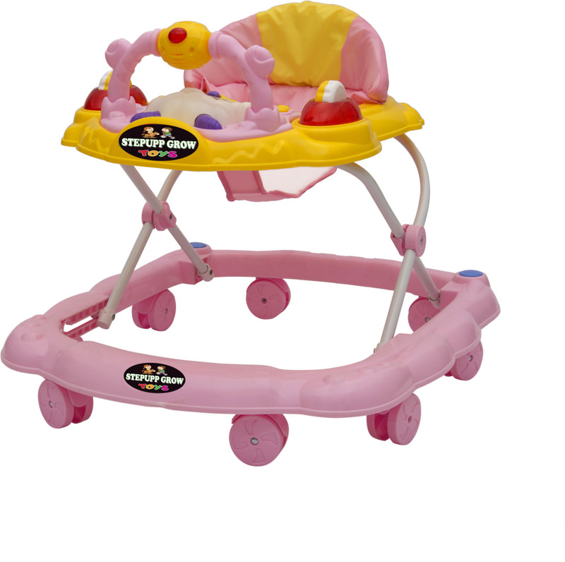 stepupp grow Musical 2-in-1 Walker With Parent Rod(Pink)