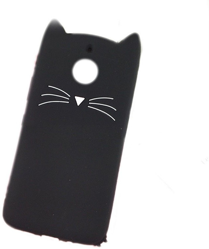 noorm Back Cover for Cute 3D Mustache Cat Kitty Soft Silicone Mobile Phone Back Cases for Moto G5S Plus(Black, Grip Case, Silicon)