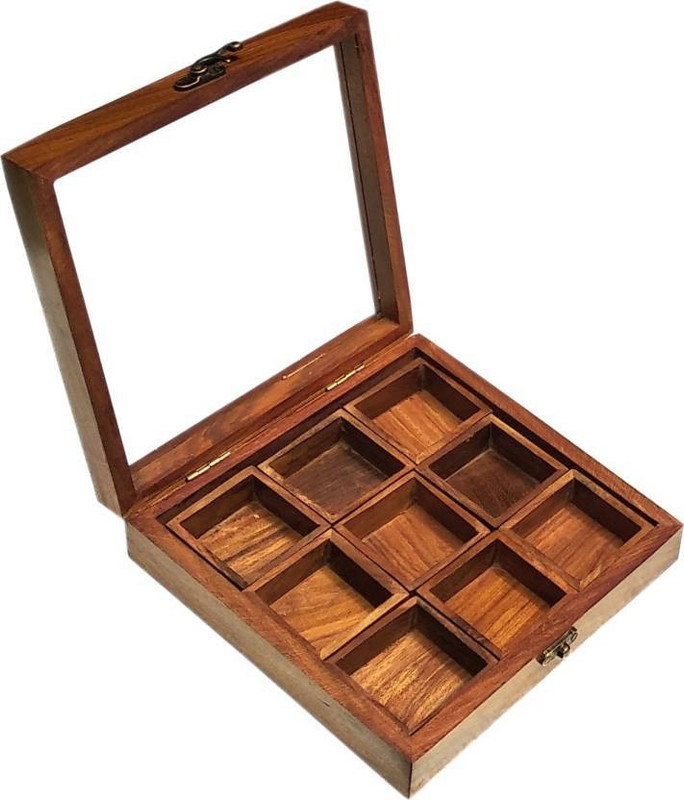 classiconline  - 1000 ml Wood Spice Container(Brown)