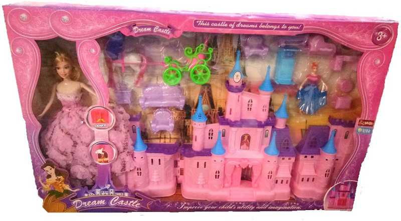 collectionmart Dream Castle Doll House for Kids(Pink)