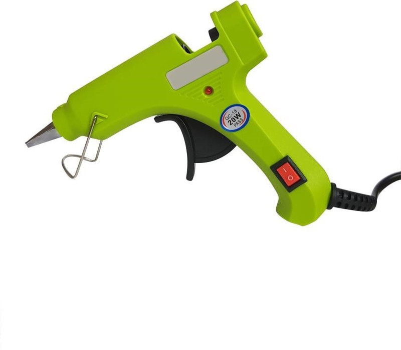 bandook 20W With 02 Glue Sticks Hot Melt Glue Gun Light Green Color With Power Indicator For Art and Crafts , Diy , Kirigami , Paper , PCB , Plush Toys , Crafts , Wood , Box Standard Temperature Corded Glue Gun (07 mm) Standard Temperature Corded Glue Gun(7 mm)