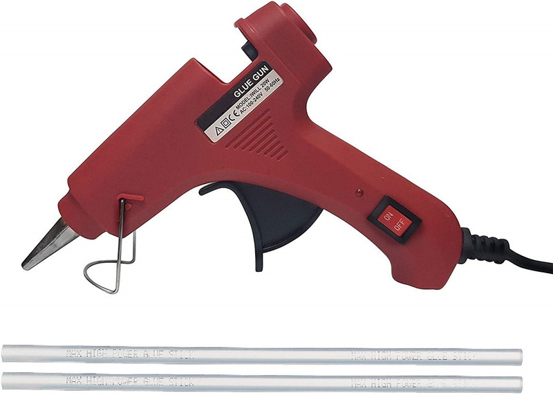 bandook 20W With 02 Glue Sticks Hot Melt Glue Gun Maroon Red Color With Power Indicator For Art and Crafts , Diy , Kirigami , Paper , PCB , Plush Toys , Crafts , Wood , Box Standard Temperature Corded Glue Gun (07 mm) Standard Temperature Corded Glue Gun(7 mm)