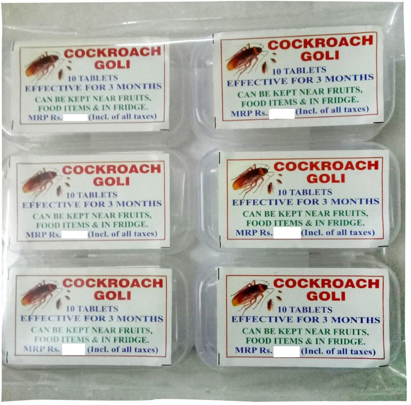 mangals COCKROACH GOLI VANISHER TABLETS (PACK OF 6 BOXES WITH 10 TABLETS EACH)(Pack of 6)