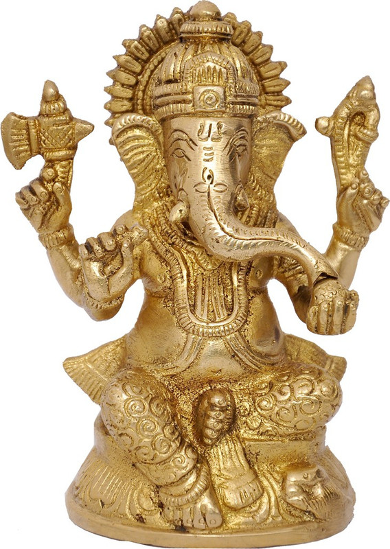 skeyaa Decorative Showpiece  -  5 cm(Brass, Gold)