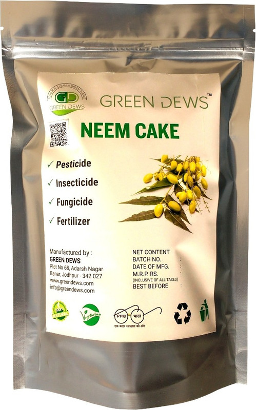 green dews Neem cake Fertilizer Cum Organic Pesticide, Insecticide, Fungicide enriched by Trichoderma (1%) & Seaweed (10%) GDCD0945 Soil Manure(12000 Powder)