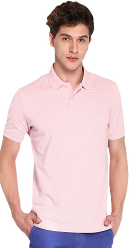 Concepts Solid Men Polo Neck Pink T-Shirt