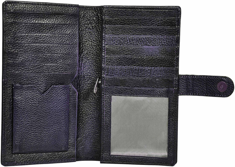 silvi 100% Genuine Natural Leather Travel Passport Cover (Black)(Black)