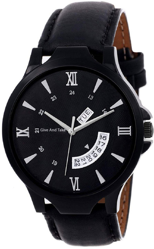 give and take (GAT-1001DD)Brown Day and Date Unique New Watch - For Men Brown Day and Date Unique New Watch - For Men best watches day and date Hybrid Smartwatch Watch  - For Men