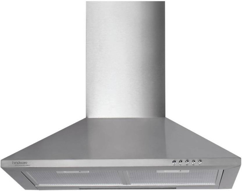 Hindware Clara Neo SS 60 ,DECORATIVE CHIMNEY,Stainless Steel/ Inox,Push Button Control,,High Air Flow, Wall Mounted Chimney(Silver 700 CMH)
