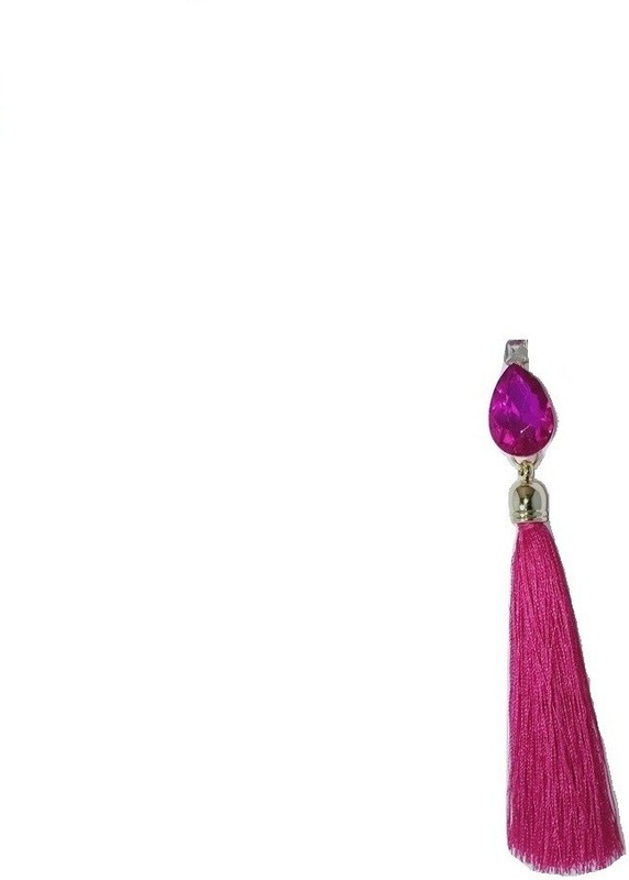 mayrapihu Red Silk Dori thread earrings for women thread earrings for girls Dangle Earring Crystal Silk Dori Ear Thread, Tassel Earring