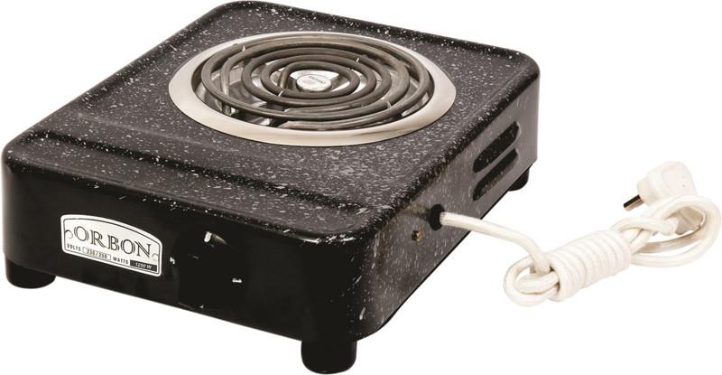 Orbon 1250 Watt Big Rectangular Marble Vitreous Black G Coil Stove Hot Plate Induction Cooktop Electric Cooking Heater(1 Burner)