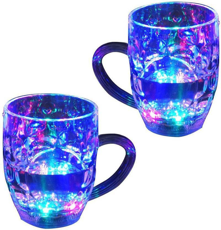 gizmosoul Rainbow Color Plastic, Glass (300 ml, Pack of 2) Plastic Mug(300 ml, Pack of 2)