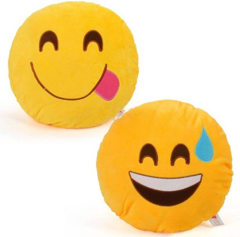royal aditya Microfibre Round Decorative Cushion Pack of 1(Yellow)
