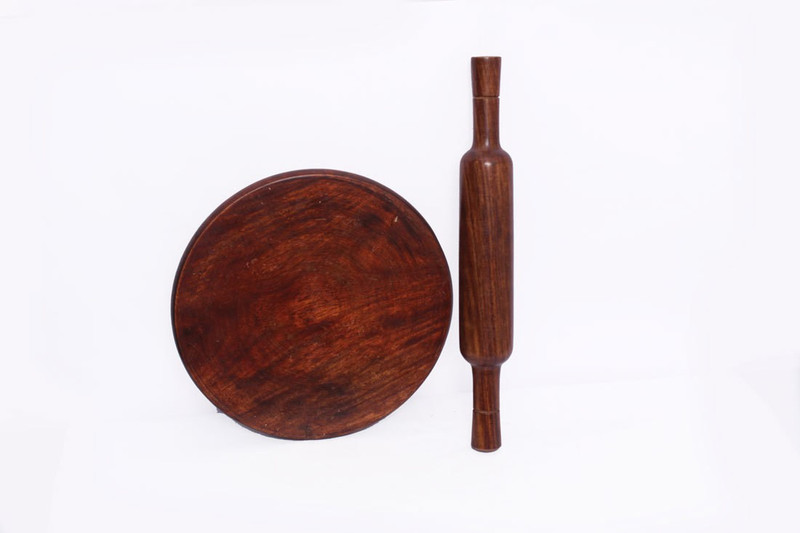 universal handicraft Universal Rolling Pin-1011 Rolling Pin & Board(Brown, Pack of 1)