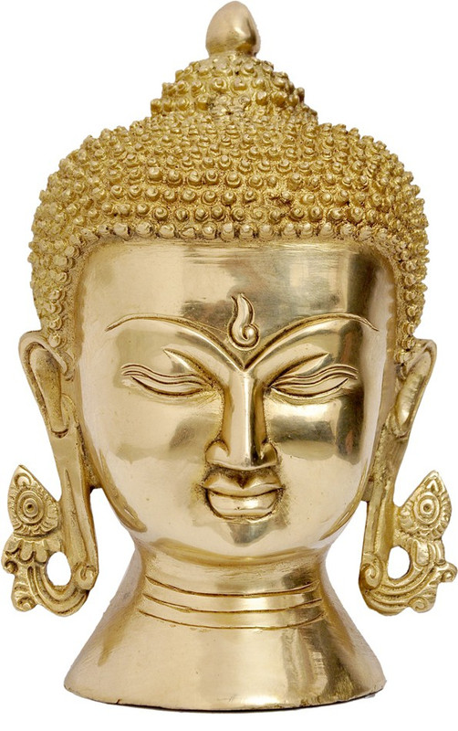 skeyaa Brass Lord Buddha Decorative Showpiece  -  23 cm(Brass, Gold)