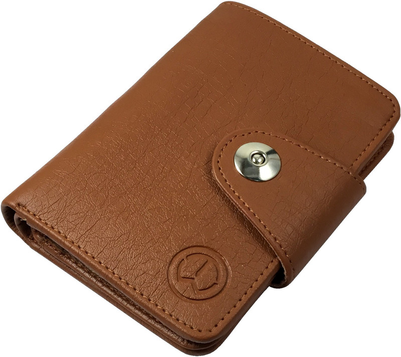 inw Men Black Artificial Leather Wrist Wallet(8 Card Slots)