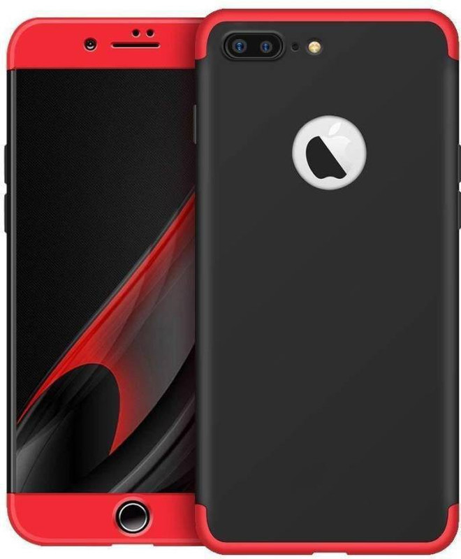 ultimate collection Front & Back Case for Apple iPhone 8 Plus(GKK 3 Part 360 degree Full Protection Back Cover Case (Red-Black), Hard Case)